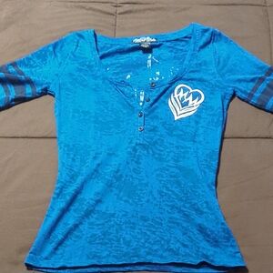 Metal Mulisha Blue Graphic Top